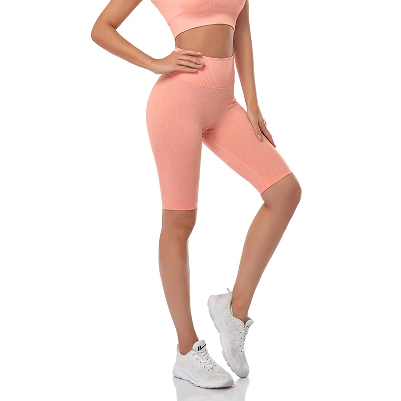 WAREBALL Seamless Fitness Women Yoga Shorts High Waist Workout Shorts Hip Push Up Yoga Running Shorts Sport Gym Leggings