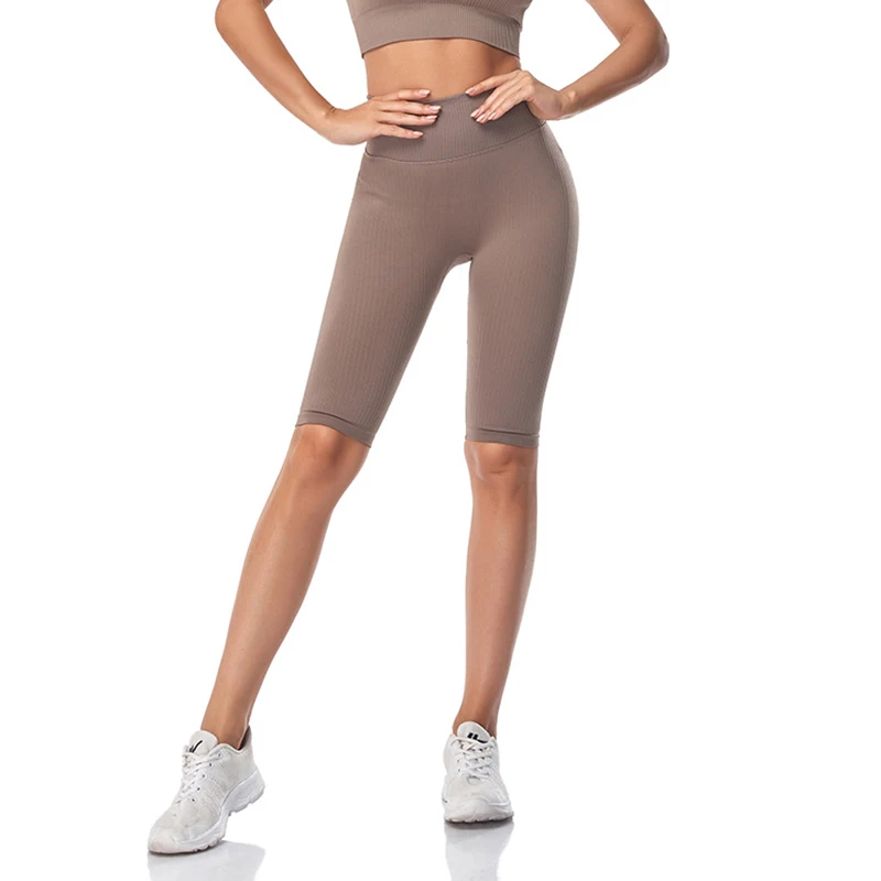 WAREBALL Seamless Fitness Women Yoga Shorts High Waist Workout Shorts Hip Push Up Yoga Running Shorts Sport Gym Leggings