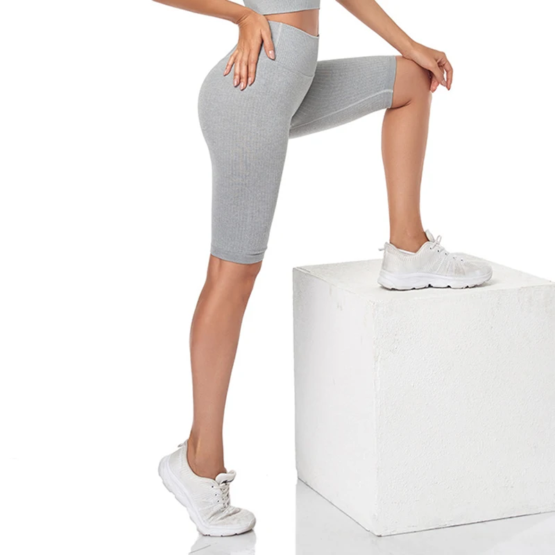 WAREBALL Seamless Fitness Women Yoga Shorts High Waist Workout Shorts Hip Push Up Yoga Running Shorts Sport Gym Leggings