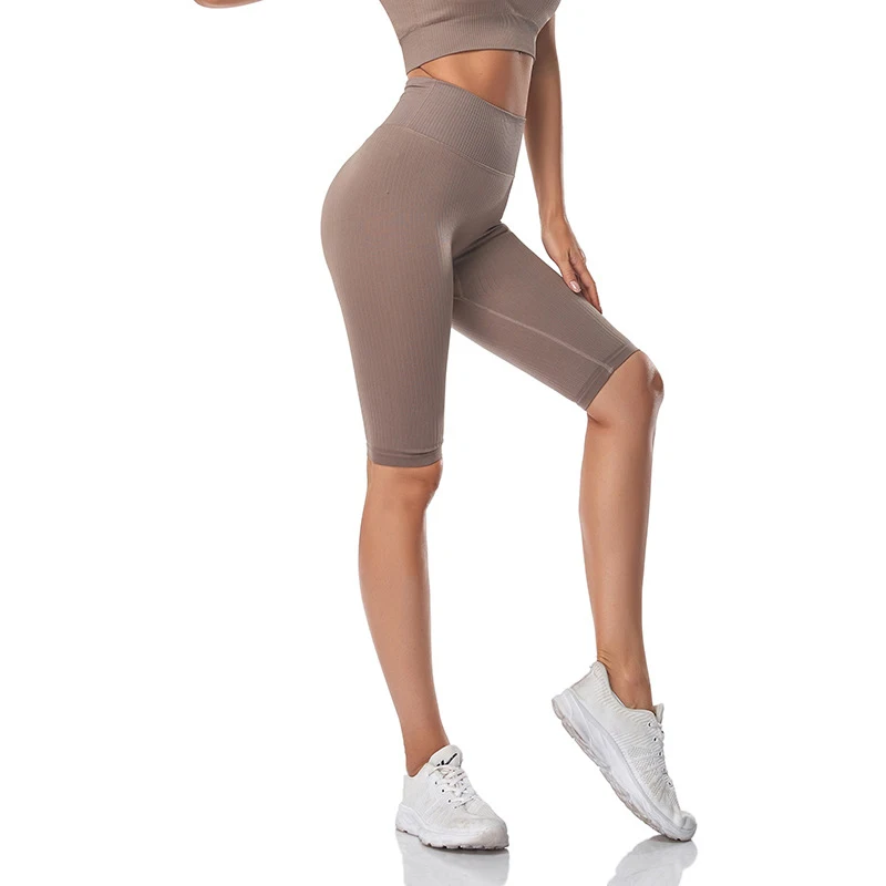 WAREBALL Seamless Fitness Women Yoga Shorts High Waist Workout Shorts Hip Push Up Yoga Running Shorts Sport Gym Leggings