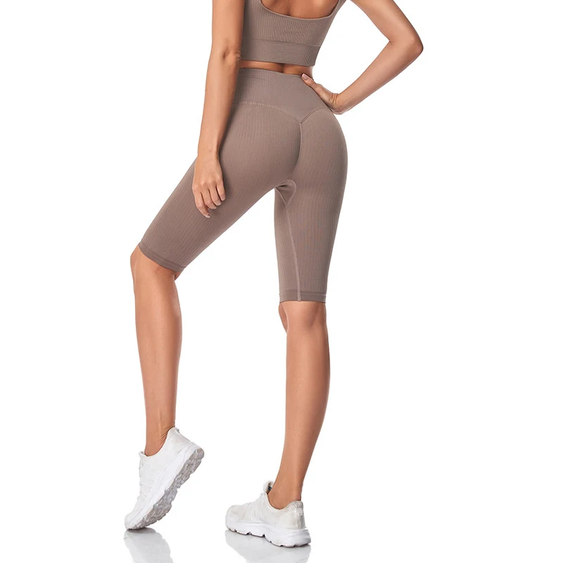 WAREBALL Seamless Fitness Women Yoga Shorts High Waist Workout Shorts Hip Push Up Yoga Running Shorts Sport Gym Leggings
