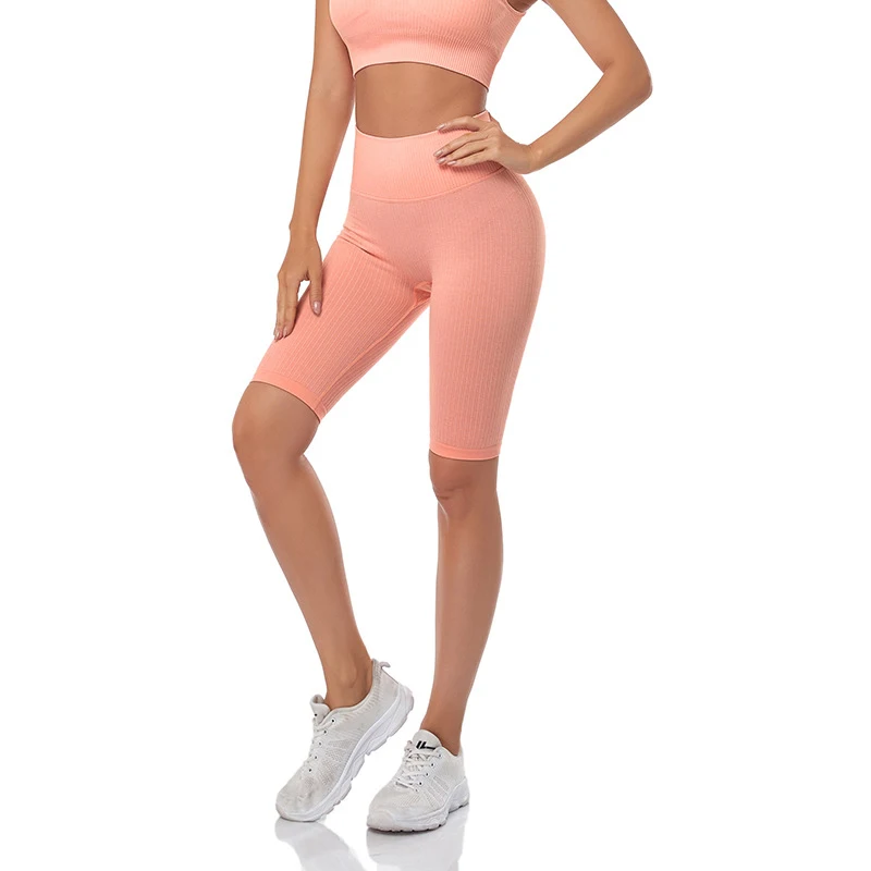 WAREBALL Seamless Fitness Women Yoga Shorts High Waist Workout Shorts Hip Push Up Yoga Running Shorts Sport Gym Leggings