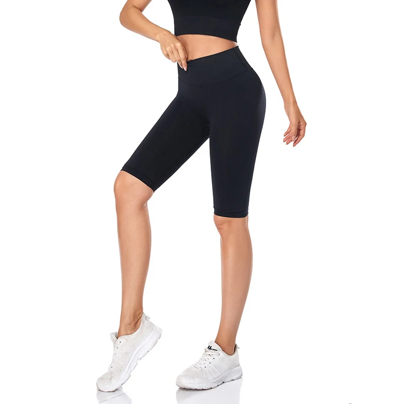 WAREBALL Seamless Fitness Women Yoga Shorts High Waist Workout Shorts Hip Push Up Yoga Running Shorts Sport Gym Leggings