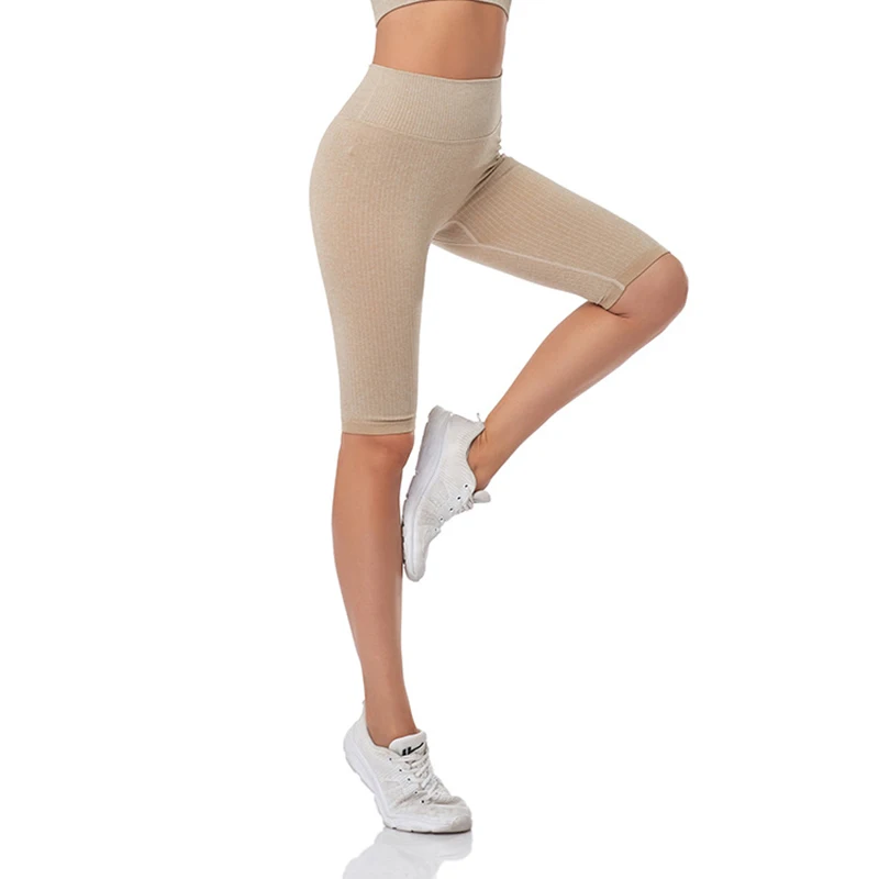 WAREBALL Seamless Fitness Women Yoga Shorts High Waist Workout Shorts Hip Push Up Yoga Running Shorts Sport Gym Leggings