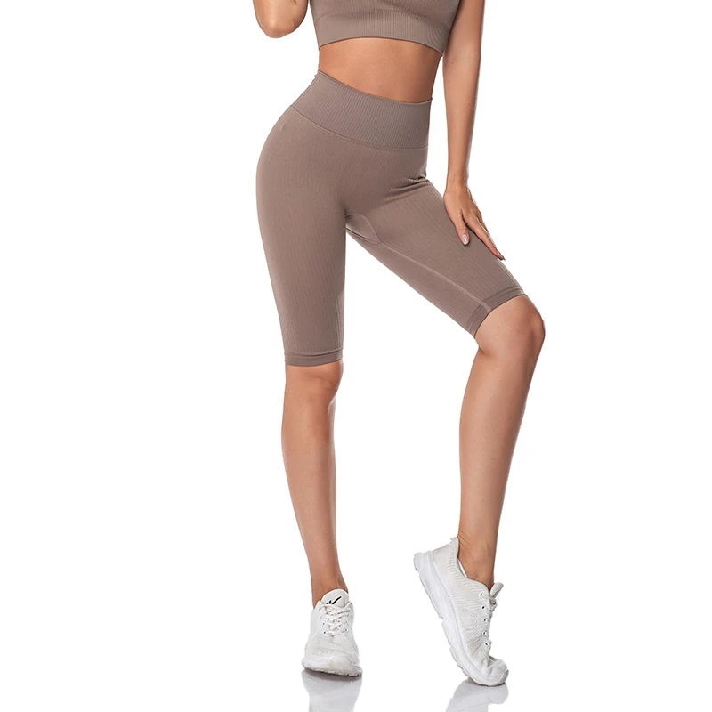 WAREBALL Seamless Fitness Women Yoga Shorts High Waist Workout Shorts Hip Push Up Yoga Running Shorts Sport Gym Leggings