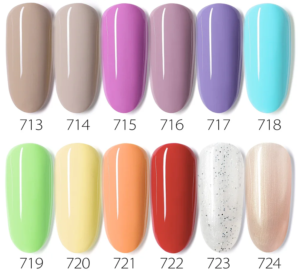 Venalisa VIP3 Semi Permanent Beauty Gel Nail Polish Top Coat Nowipe Glitter Pastel Varnish Light Purple Nail Gel Polish