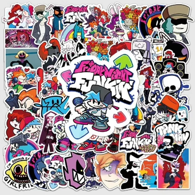 10/30/50pcs Friday Night Funkin Stickers Boyfriend Girlfriend Daddy Mommy Monster Pico Spirit Senpai Skid and Pump Decals Toys