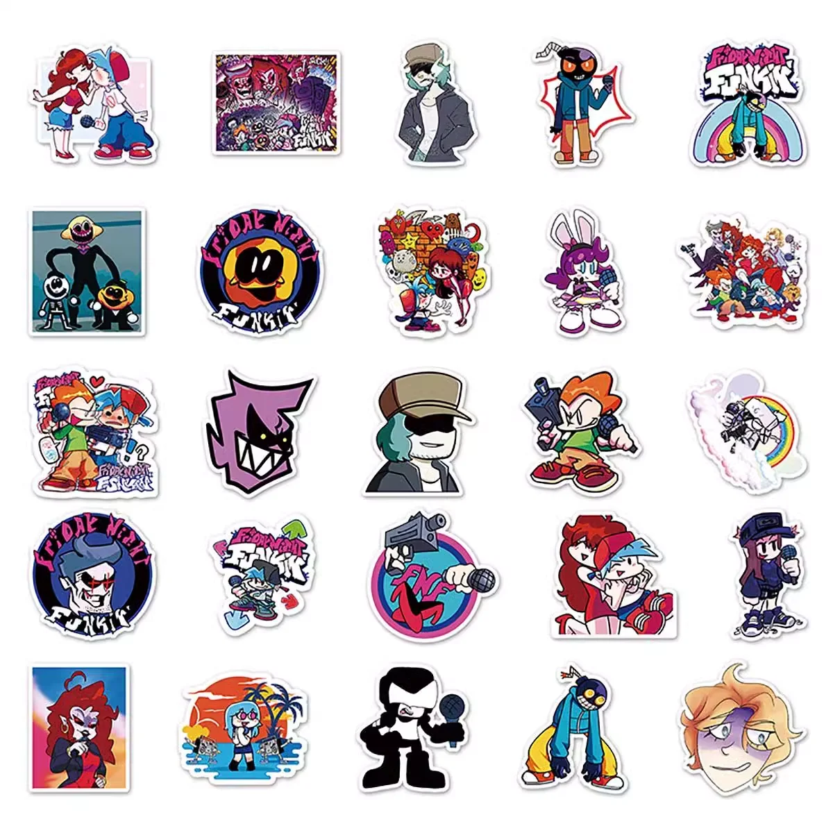 10/30/50pcs Friday Night Funkin Stickers Boyfriend Girlfriend Daddy Mommy Monster Pico Spirit Senpai Skid and Pump Decals Toys