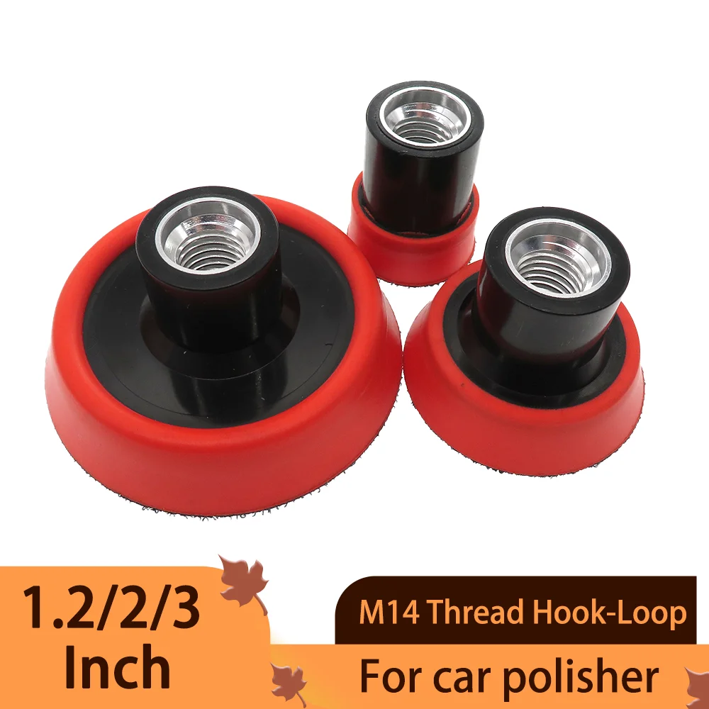 1.2''2''3''Drill Buffing Pad M14 Thread Backing Plate Hook and Loop For Car Polisher Sanding Polishing Waxing Sealing Glaze