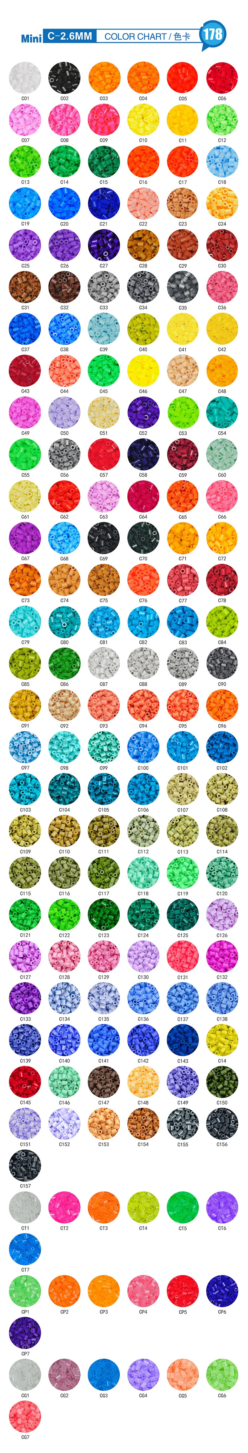 2.6mm/5000pcs/bag Hama Beads Perler DIY Kids Iron Beads Fuse Handmade Gift Children Toy