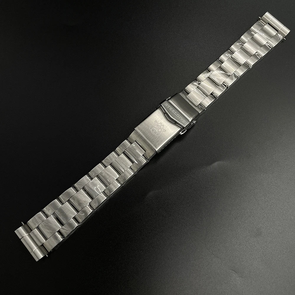 STEELDIVE SD1970 Automatic Turtle Dive Watch Replacement Bracelet 20MM Fully Brushed Signed Buckle Folding Clasp with Safety