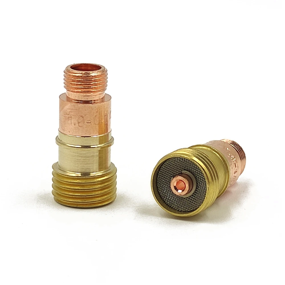 4/8/16pcs Forgelo Brass Collets Body Stubby Gas Lens Connector With Mesh For Tig WP-17/18/26 Torch Welding Accessories