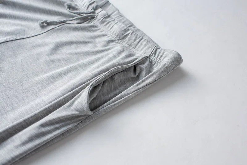 Men's Spring And Summer New Modal Pajamas Two-piece Short-sleeved Trousers Thin Large Size Loose Sports Home Wear Suit Sleepwear