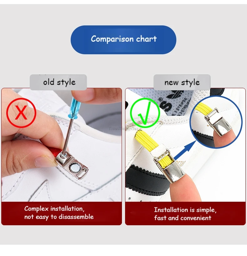 Magnetic Lock No tie Shoe laces Double color Elastic Shoelaces Sneakers for Shoelace Kids Adult Laces One Size Fits All Shoes