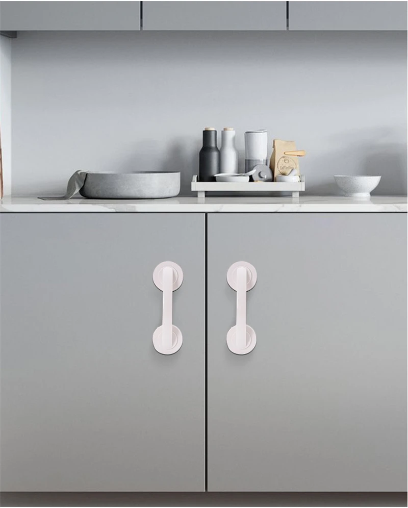 KK&FING Glass Door Sliding Door Handles Closet Cupboard Door Handles Toilet Lid Refrigerator Door Suction Cup Pulls Free Punch