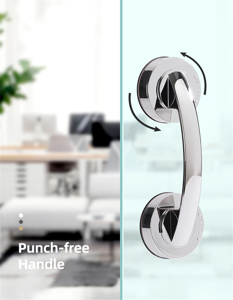 KK&FING Glass Door Sliding Door Handles Closet Cupboard Door Handles Toilet Lid Refrigerator Door Suction Cup Pulls Free Punch