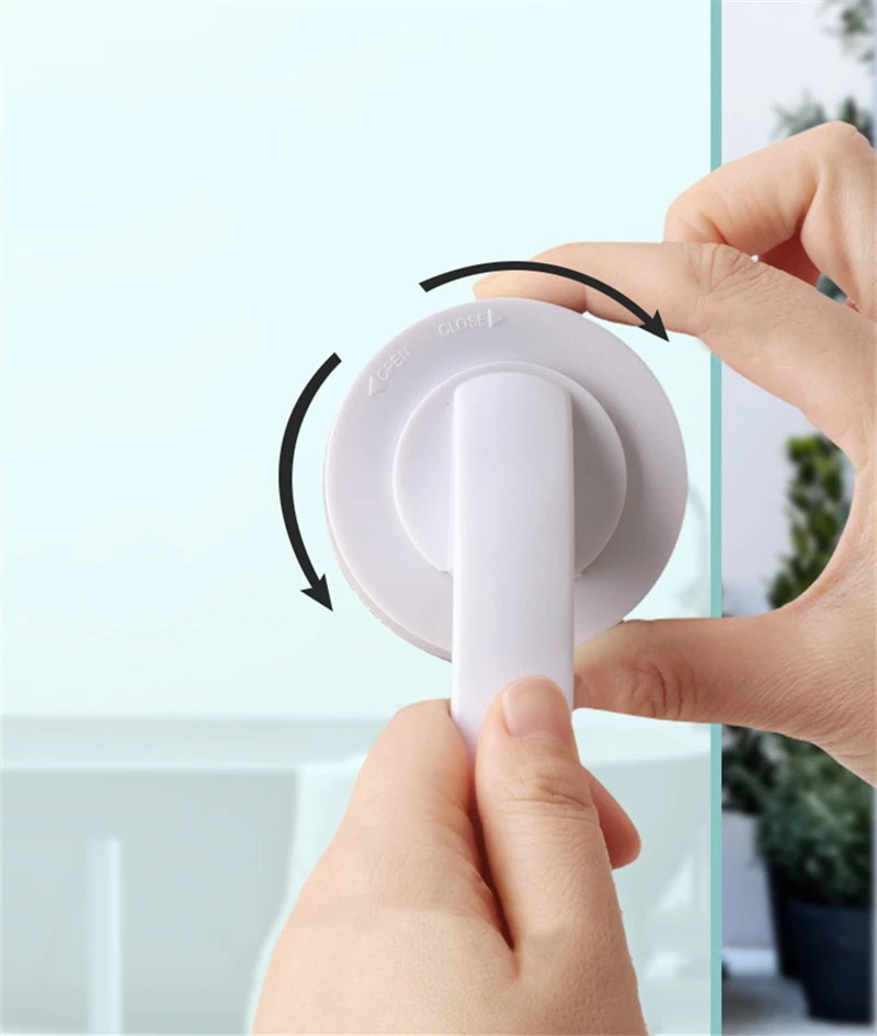 KK&FING Glass Door Sliding Door Handles Closet Cupboard Door Handles Toilet Lid Refrigerator Door Suction Cup Pulls Free Punch
