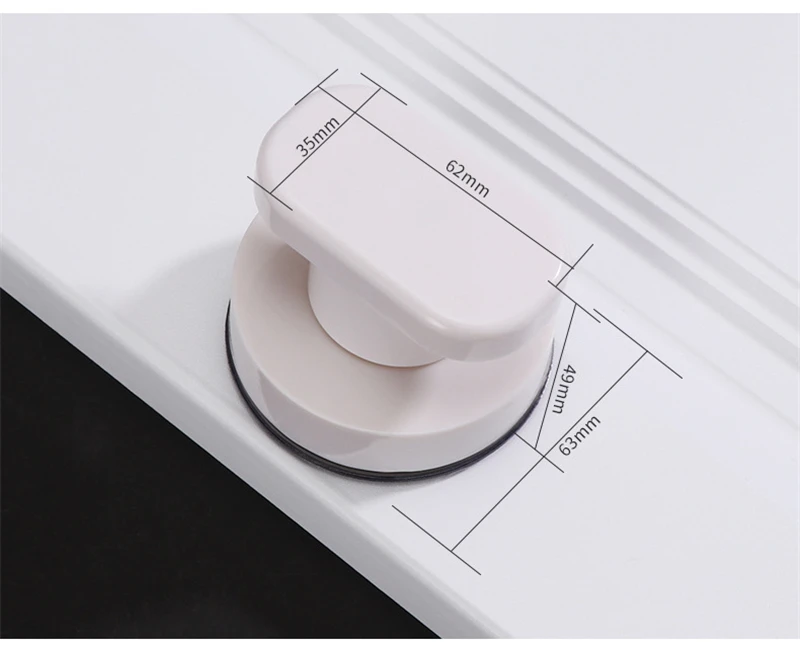 KK&FING Glass Door Sliding Door Handles Closet Cupboard Door Handles Toilet Lid Refrigerator Door Suction Cup Pulls Free Punch