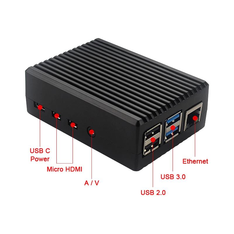 Raspberry Pi 4 Aluminum Alloy Case Metal Protective Enclosure Passive Cooling Shell Heat Dissipation for Raspberry Pi 4 Model B