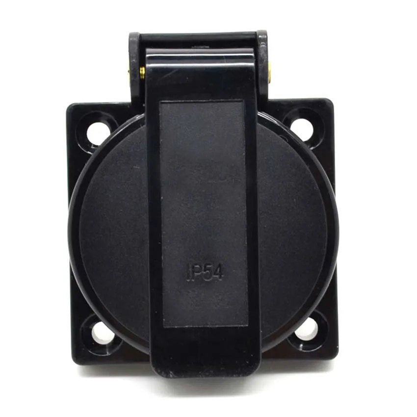 1pcs Black 10A 15A Australia Outdoor Industry Waterproof Socket New Zealand AU Power Electrical Wiring Receptacle Outlet 250V
