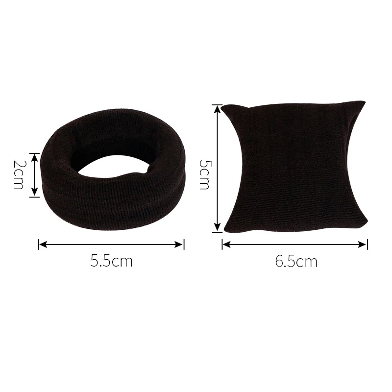 10PCS Big High Elastic Hair Bands Basic Black Wide Side Thick Rubber Band Women Girl Ponytail Holder Scrunchies Hair Accessories
