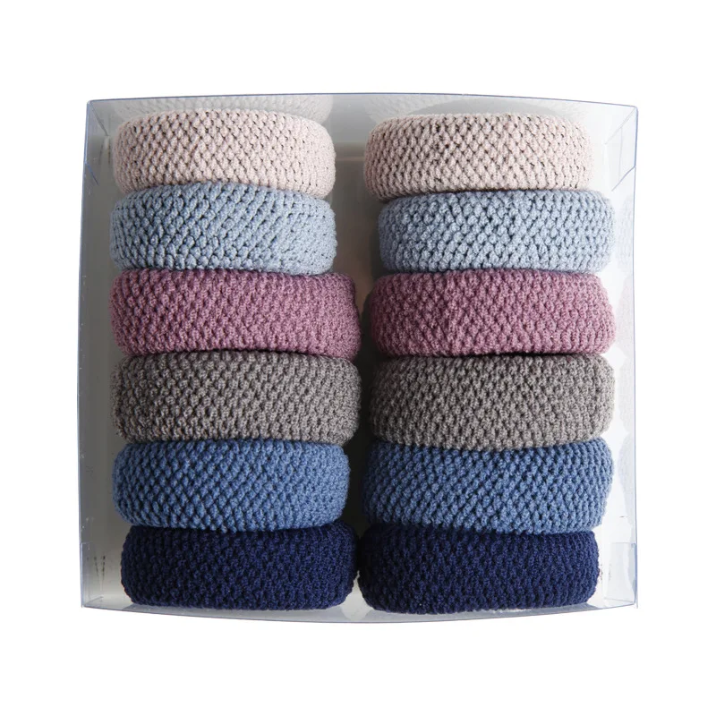10PCS Big High Elastic Hair Bands Basic Black Wide Side Thick Rubber Band Women Girl Ponytail Holder Scrunchies Hair Accessories