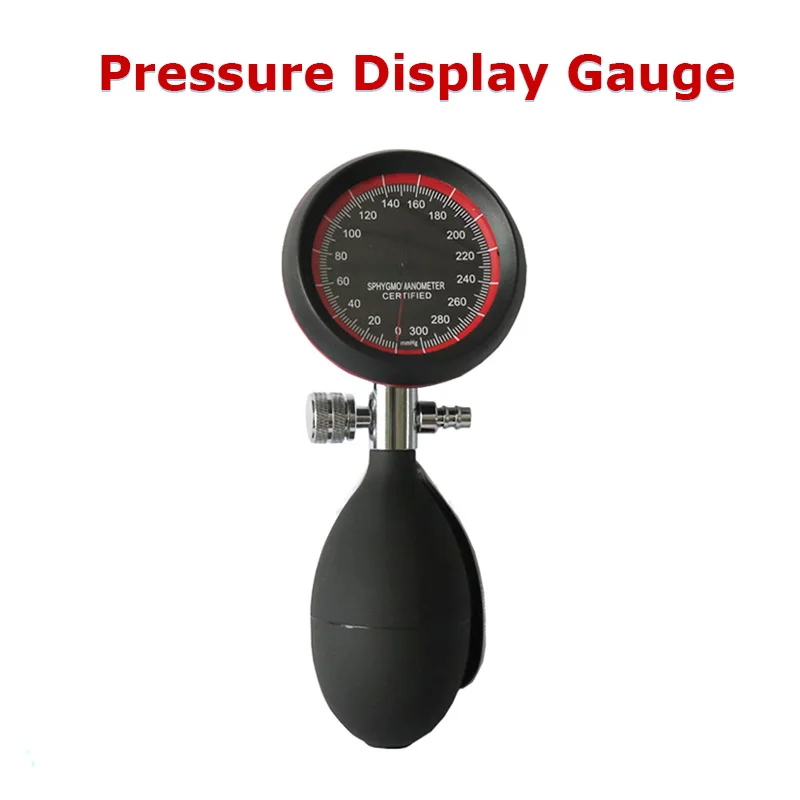 300mmhg Hand-Held Pressure Display Gauge With PVC ball For Aneroid Sphygmomanometer Blood Pressure Monitor Accessories