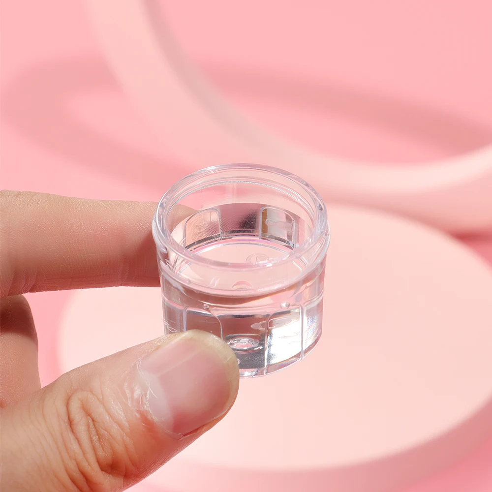 New 1PC Manually Rotatable Contact Lens Cleaner Case Portable Contact Lens Case Plastic Container Storage Holder Tools Accessori