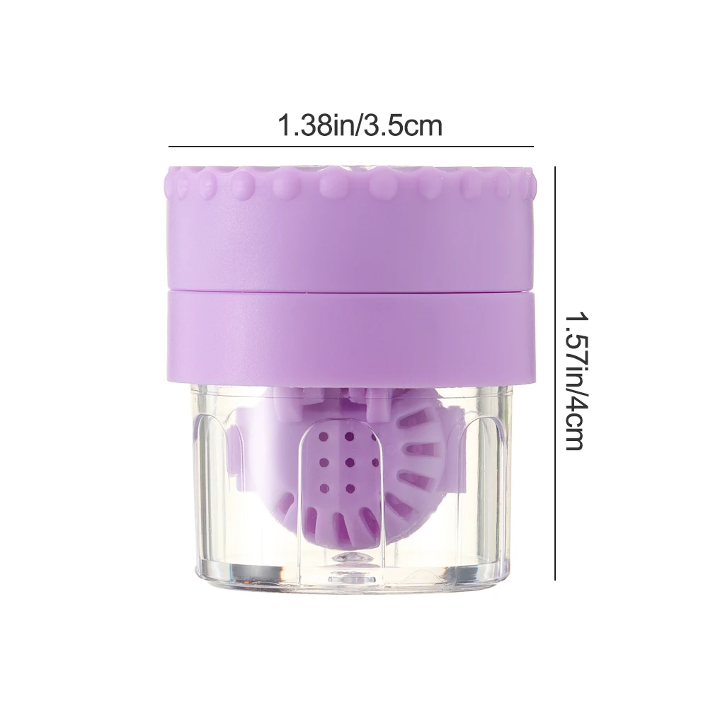 New 1PC Manually Rotatable Contact Lens Cleaner Case Portable Contact Lens Case Plastic Container Storage Holder Tools Accessori