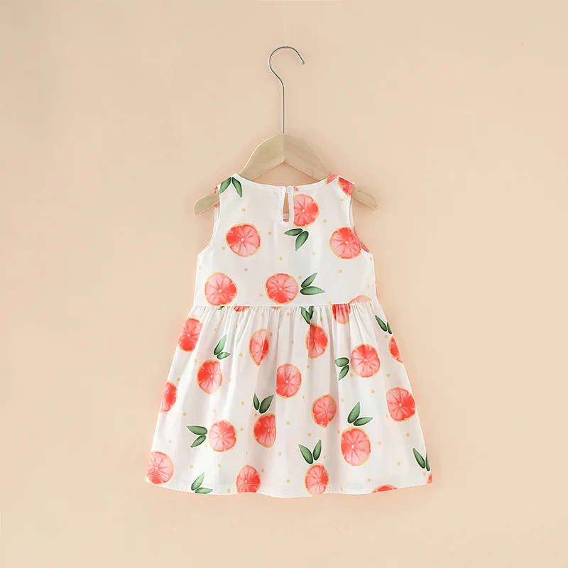 Girl Dress Cotton Summer Kids Clothes Girls Children Flower Dresses Sleeveless Princess Party Outfit Children's Clothing