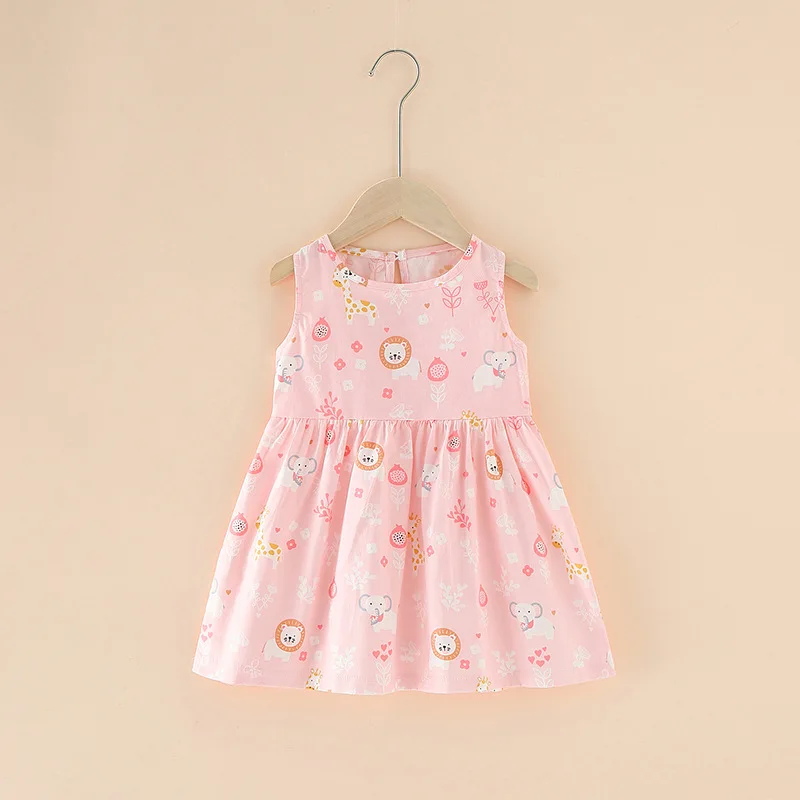 Girl Dress Cotton Summer Kids Clothes Girls Children Flower Dresses Sleeveless Princess Party Outfit Children's Clothing