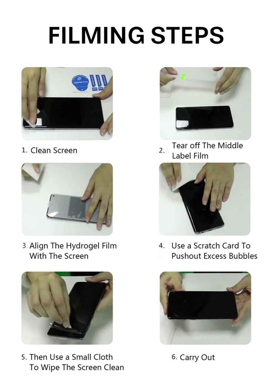 10000D Hydrogel Film For Xiaomi Redmi Note 10 9 8 Pro Screen Protector For Redmi 10 9C 8 7 6 9A K40 Pro Note 10S 9 8 T Not Glass