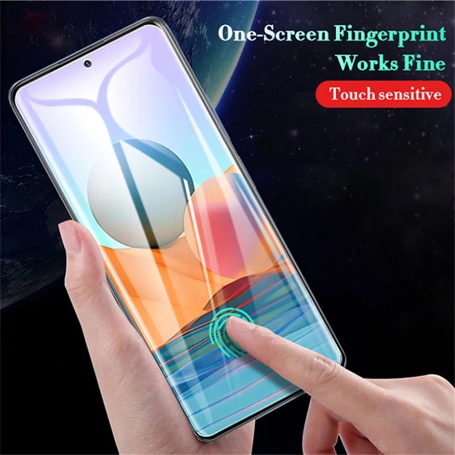 10000D Hydrogel Film For Xiaomi Redmi Note 10 9 8 Pro Screen Protector For Redmi 10 9C 8 7 6 9A K40 Pro Note 10S 9 8 T Not Glass