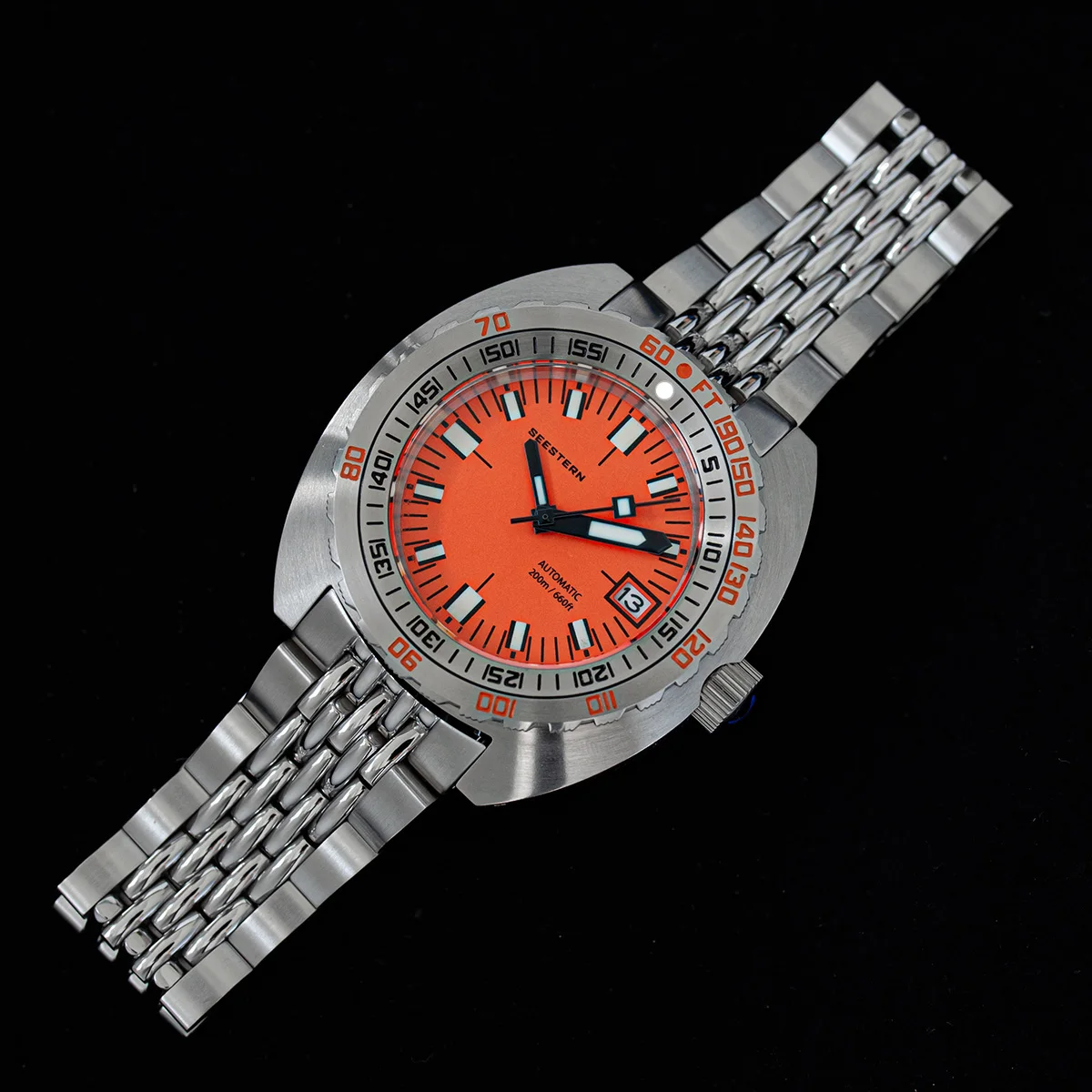 Top Brand Diver Watch Men SUB300T Automatic Mechanical Sapphire Glass Luminous Date 200m Turn Bracelet Seestern Wristwatch Retro