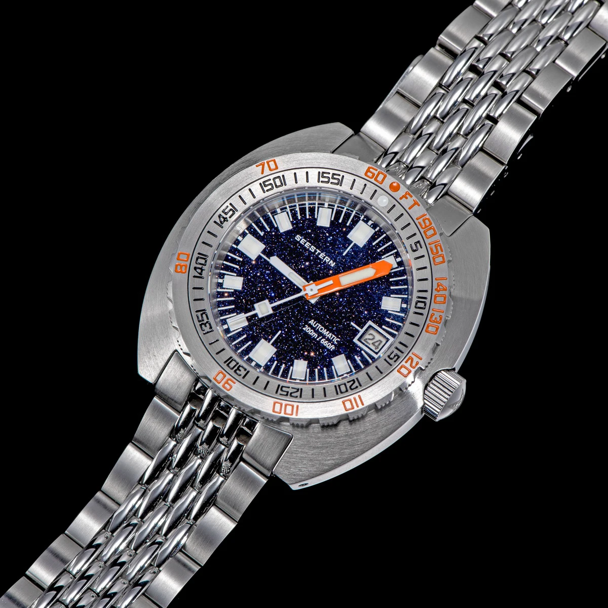 Top Brand Diver Watch Men SUB300T Automatic Mechanical Sapphire Glass Luminous Date 200m Turn Bracelet Seestern Wristwatch Retro