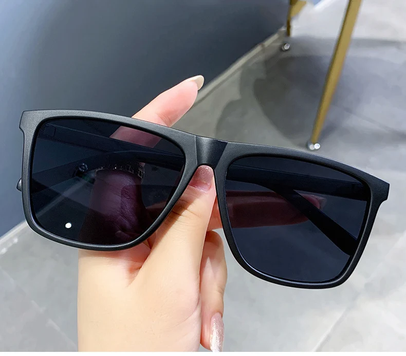 OEC CPO Square Men Sunglasses Big Frame Sunglasses Women Fashion Yellow Lens Sun Glasses Female Drive Beach Eyewear UV400 Glass
