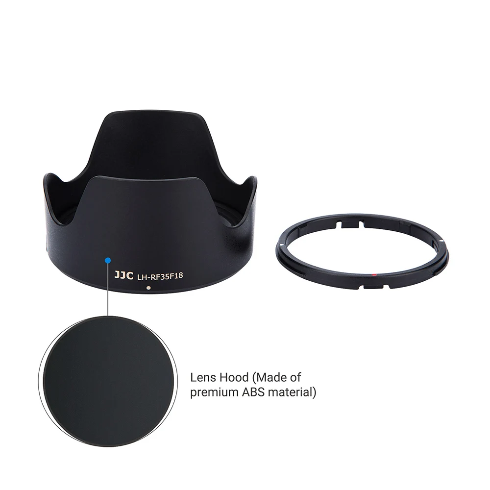 JJC Reversible RF 35mm Lens Hood Compatible With Canon RF 35mm F1.8 MACRO IS STM Lens for Canon EOS R RP Ra R5 R6 R7 R10 R3 C70