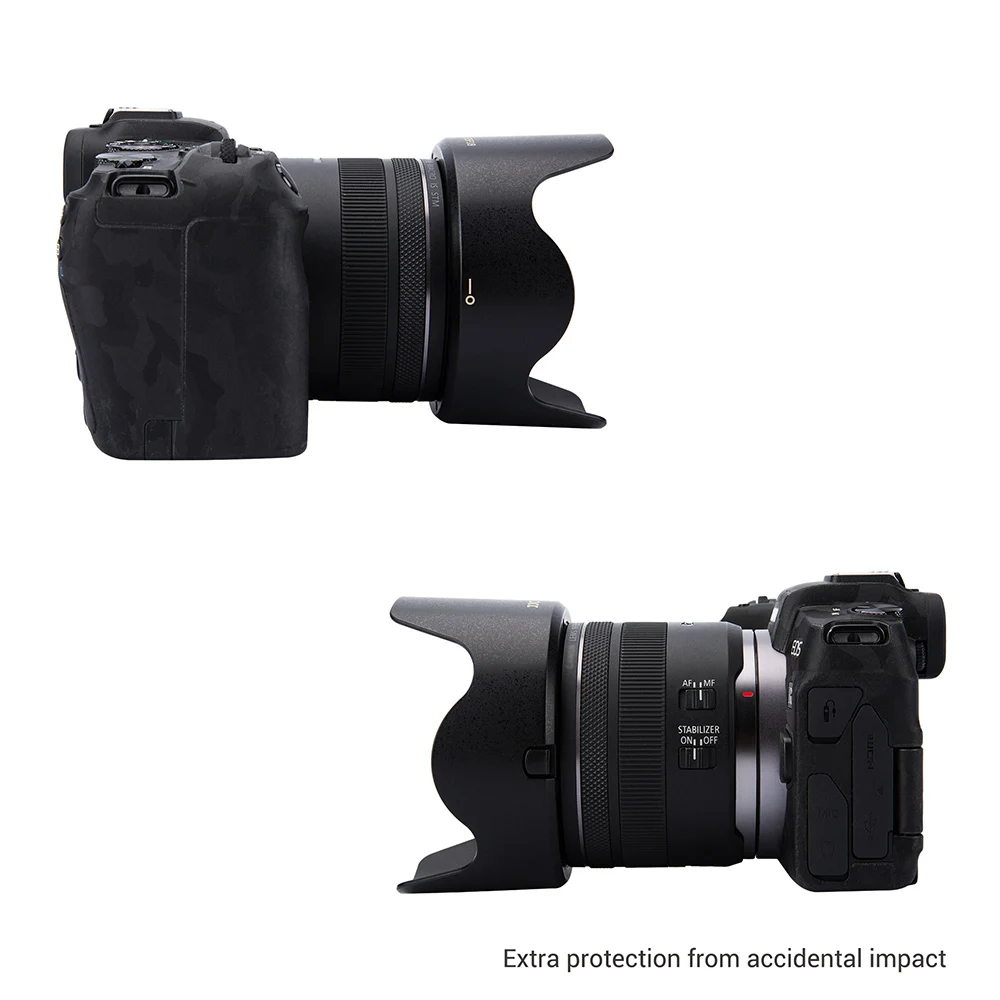 JJC Reversible RF 35mm Lens Hood Compatible With Canon RF 35mm F1.8 MACRO IS STM Lens for Canon EOS R RP Ra R5 R6 R7 R10 R3 C70