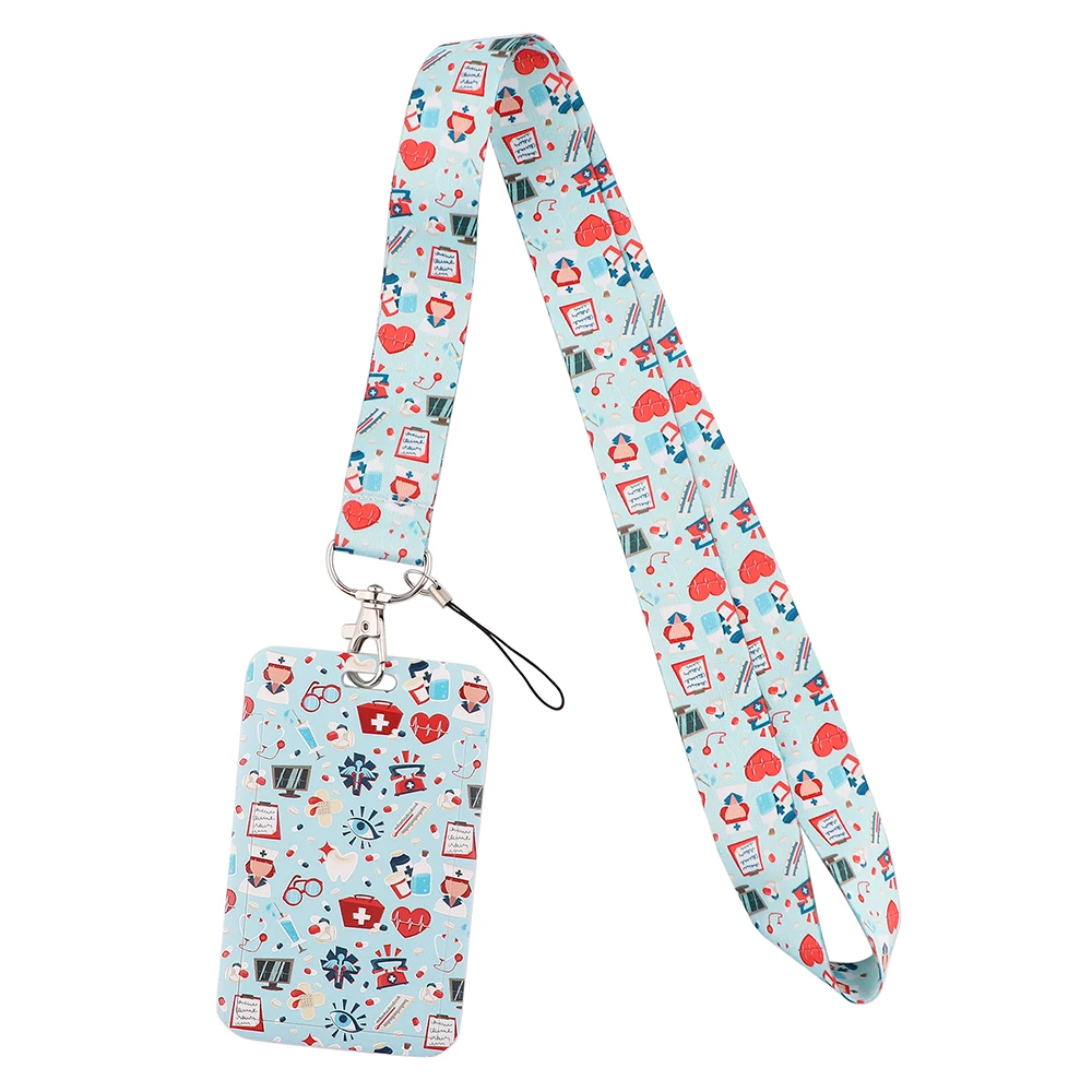 Ransitute R2239 Medical Equipment Nurse Card Holder ID Holder Bus Card Holder Staff Card Lanyard For Keys Phone DIY Hang Rope