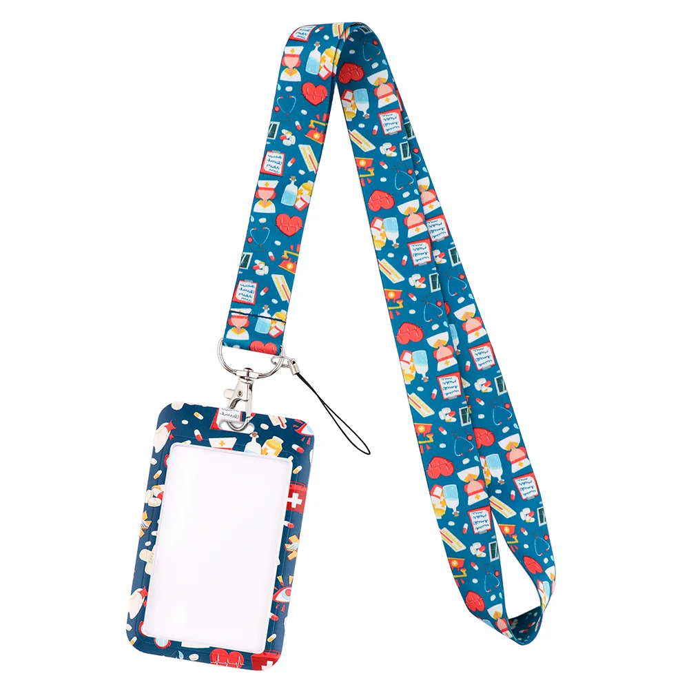 Ransitute R2239 Medical Equipment Nurse Card Holder ID Holder Bus Card Holder Staff Card Lanyard For Keys Phone DIY Hang Rope