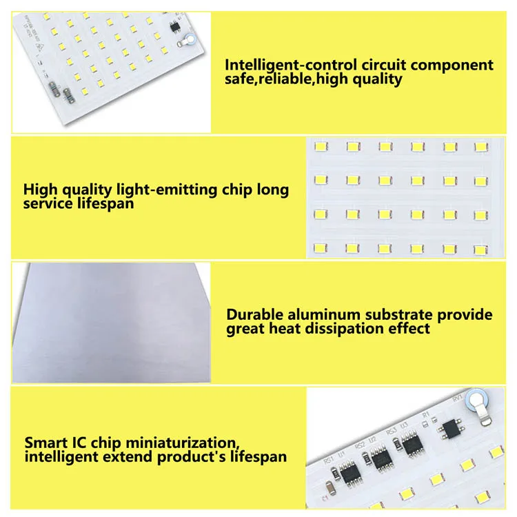 LED COB Lamp Bead 10W 20W 30W 50W 100W 150W 200W AC 220V Smart IC No Need Driver DIY Flood Light Led Bulb Spotlight Chip Lamp