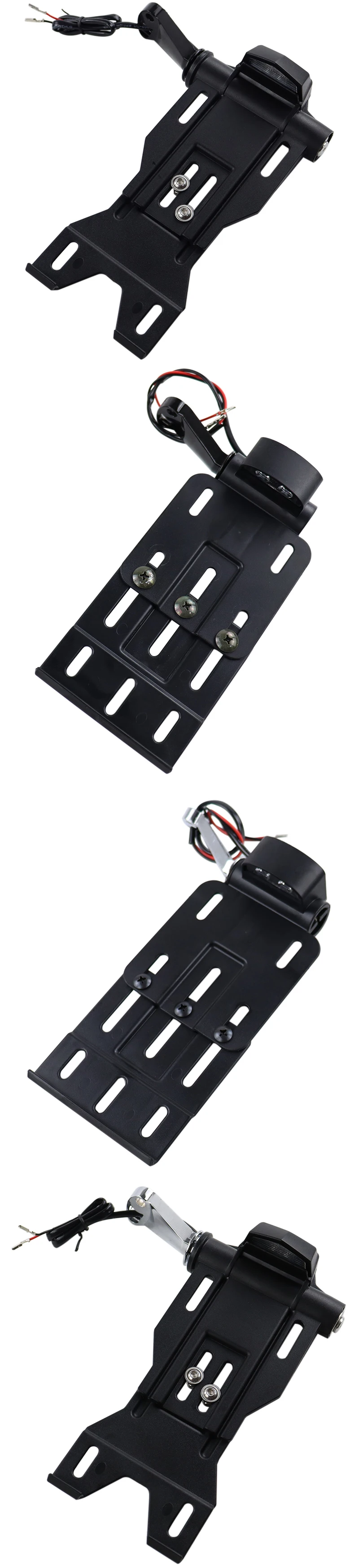 Motorcycle Side License Plate Holder LED Display Bracket For Harley Sportster XL883 XL 1200 Dyna Low Rider FXDLS Street Bob FXDB