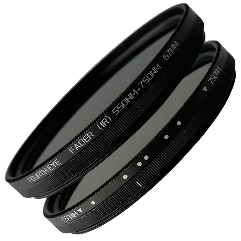 Adjustable Infrared Filter IR Lens Pass Infra-Red 550nm to 750nm 49 52 58 67 77mm for SLR DSLR Camera Lens Nikon Canon Sony