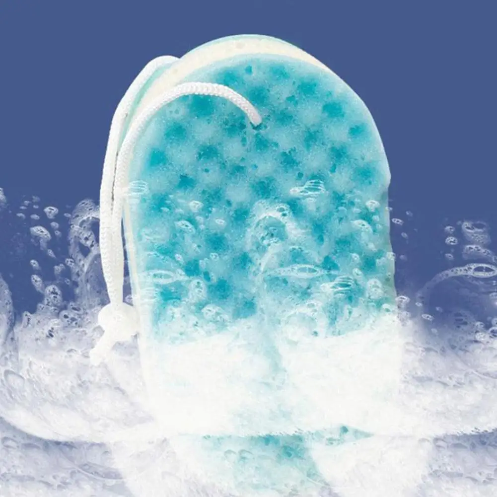 Three-layer Bath Sponge Body Brush Skin Clean Massage Cleaning Shower Brushes Kids Adults Foam Scrubbing Towel Rope Holder