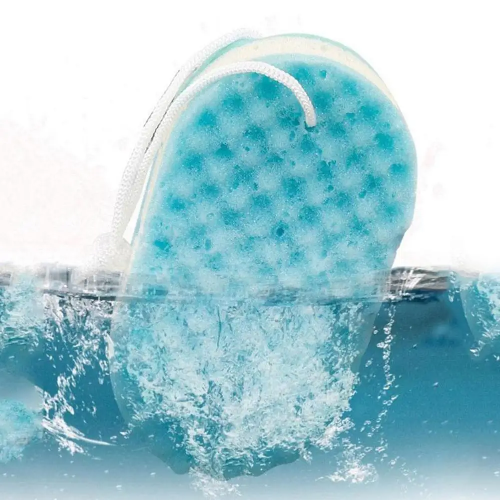 Three-layer Bath Sponge Body Brush Skin Clean Massage Cleaning Shower Brushes Kids Adults Foam Scrubbing Towel Rope Holder