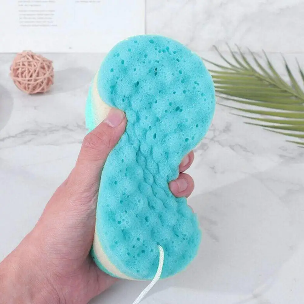 Three-layer Bath Sponge Body Brush Skin Clean Massage Cleaning Shower Brushes Kids Adults Foam Scrubbing Towel Rope Holder