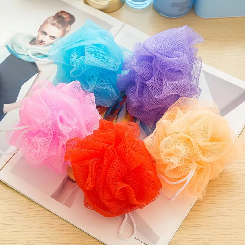 Three-layer Bath Sponge Body Brush Skin Clean Massage Cleaning Shower Brushes Kids Adults Foam Scrubbing Towel Rope Holder