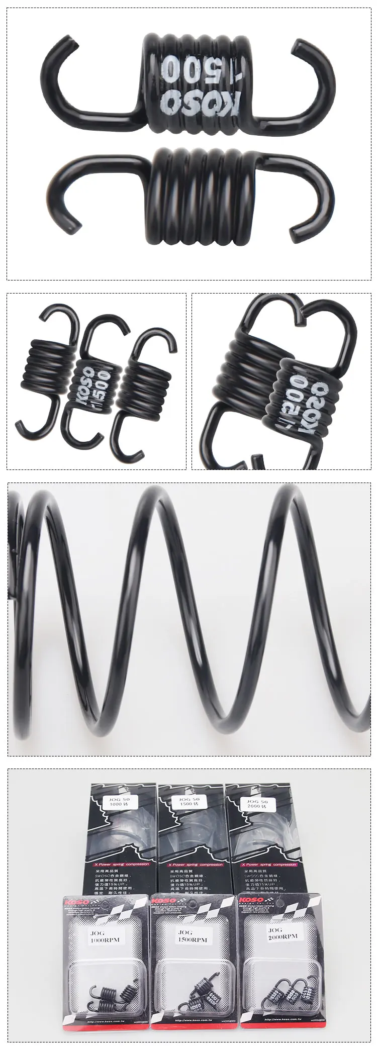 Motorcycle Torque Spring Clutch Springs 1000RPM 1500RPM 2000RPM for Yamaha Zuma BWS JOG 50cc Minarelli 1PE40QMB 1k/1.5k/2k