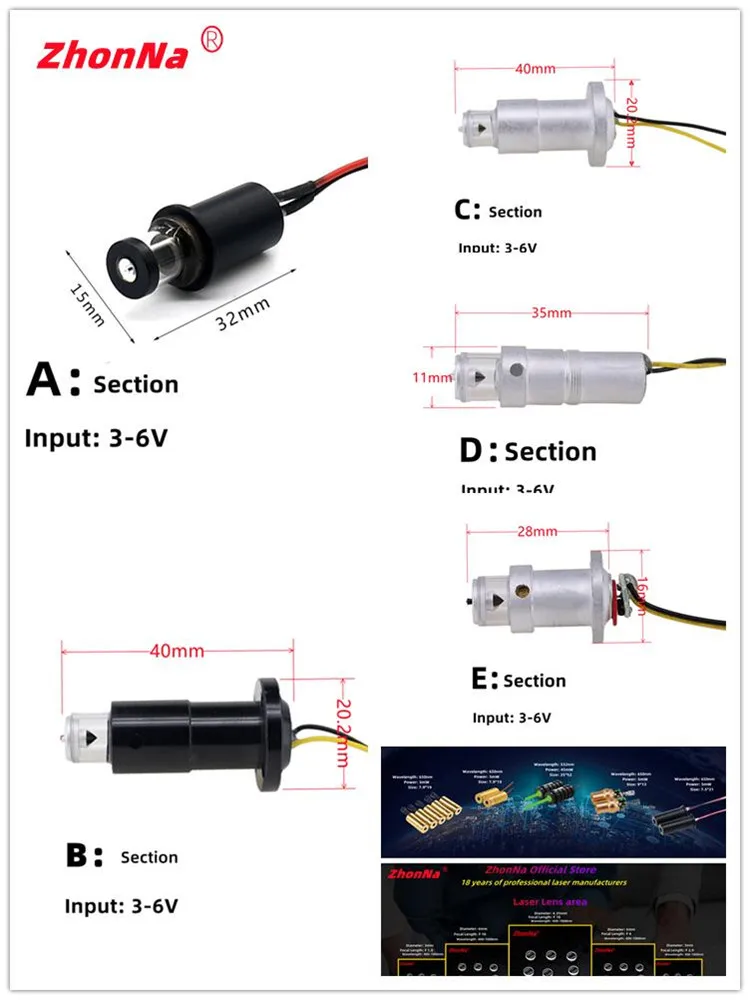 New 360 Degree Omnidirectional Level Laser Module 520nm Green Light 2.3-5V Voltage Drive Use for Laser Level Tester Accessories