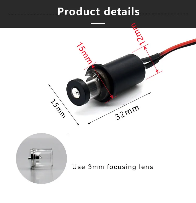 New 360 Degree Omnidirectional Level Laser Module 520nm Green Light 2.3-5V Voltage Drive Use for Laser Level Tester Accessories